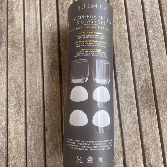 NEW! BLKSMITH Ice Sphere Molds & Cocktail Glass Set 🍹❄️ - Picture 6 of 10